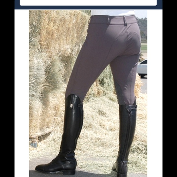 Women's Gray Riding Pants - Picture 1 of 11